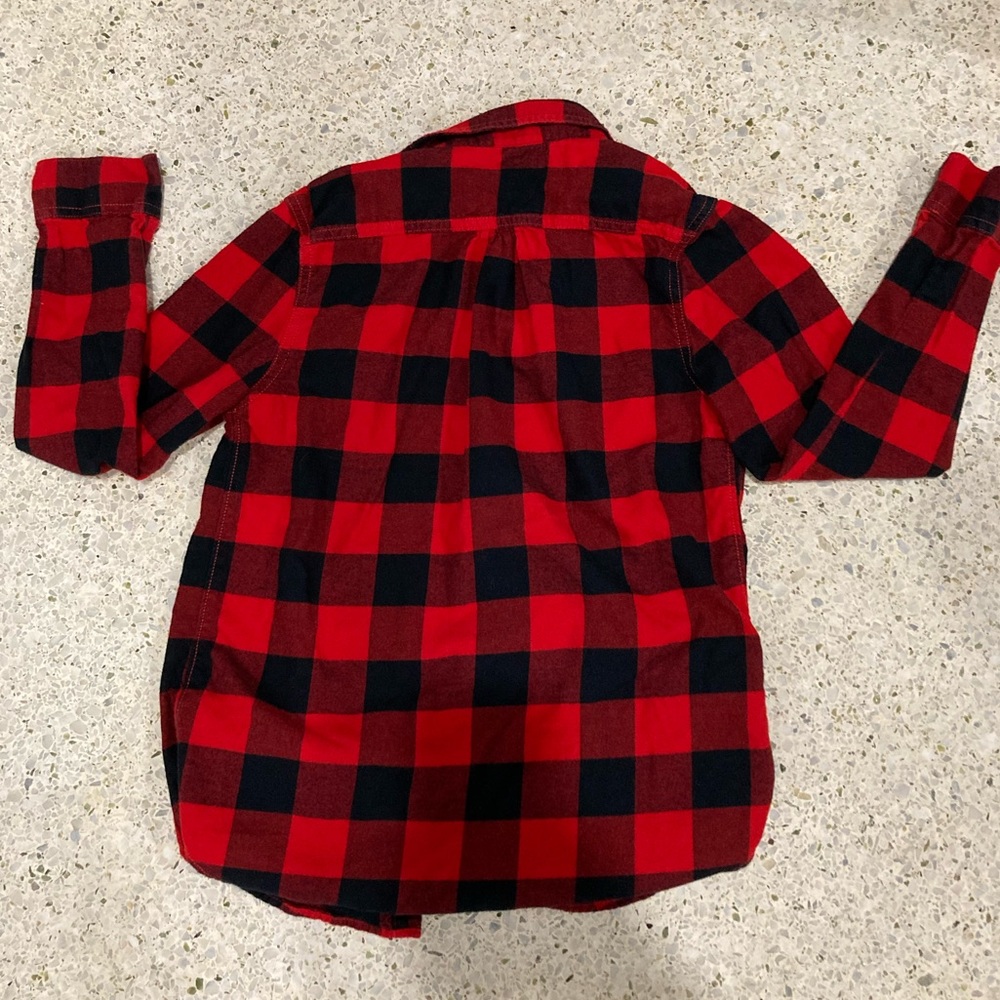 Cat & Jack Girls Plaid Flannel - Button-Down Shirt - Long Sleeve - Size Large - Picture 5 of 5